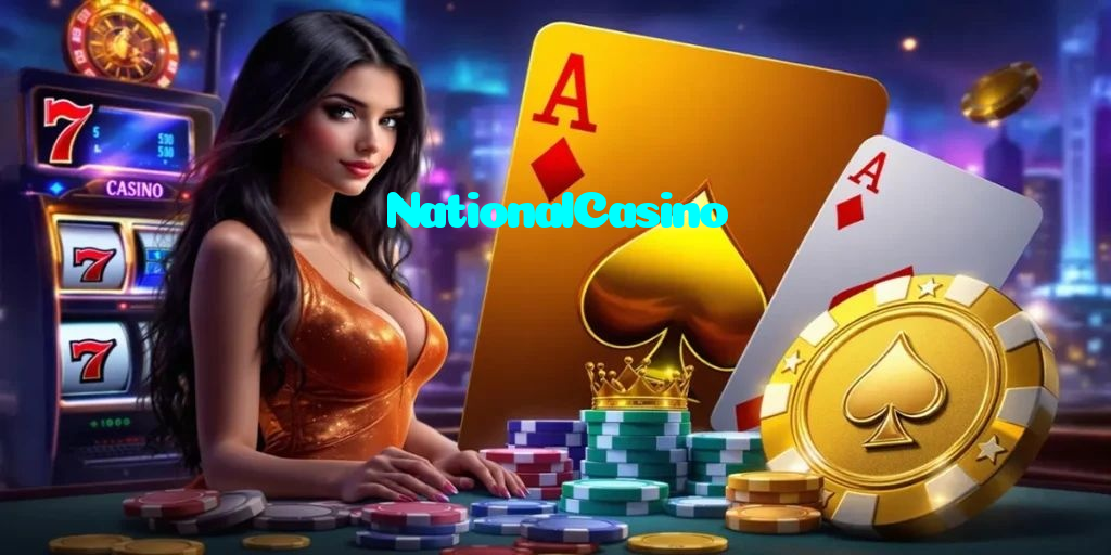 NationalCasino casino presented on mobile device in Pakistan with slots and live games